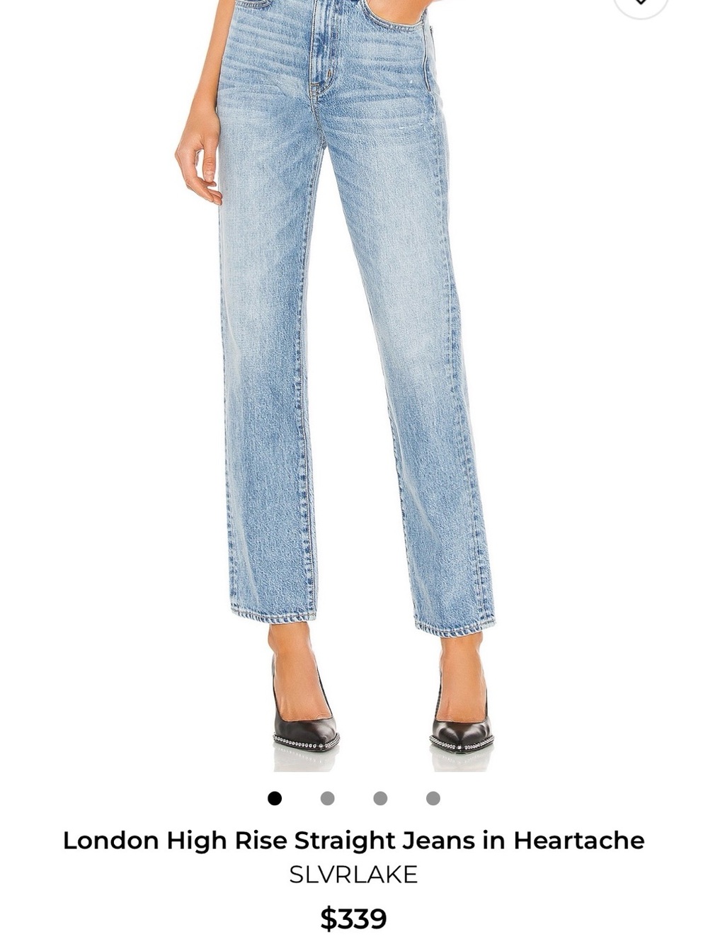 SLVRLAKE Light Blue Straight Leg High-Rise Jeans